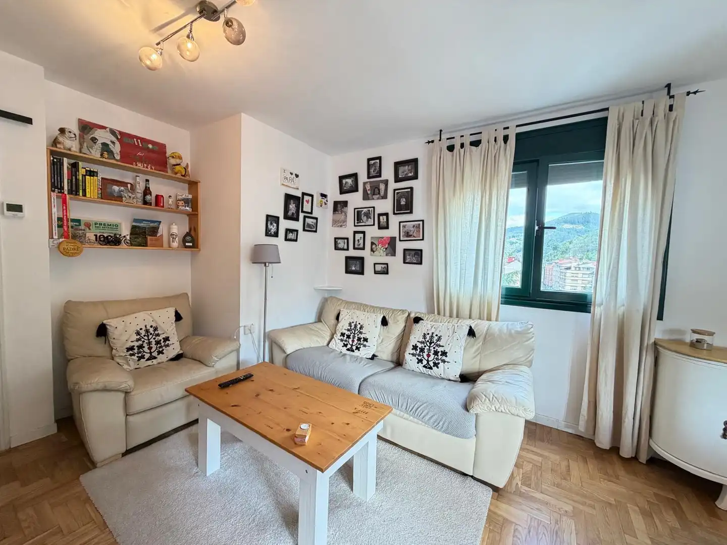 Sala de estar de Dúplex en venta en Mieres (Asturias) con Calefacción, Parquet y Trastero