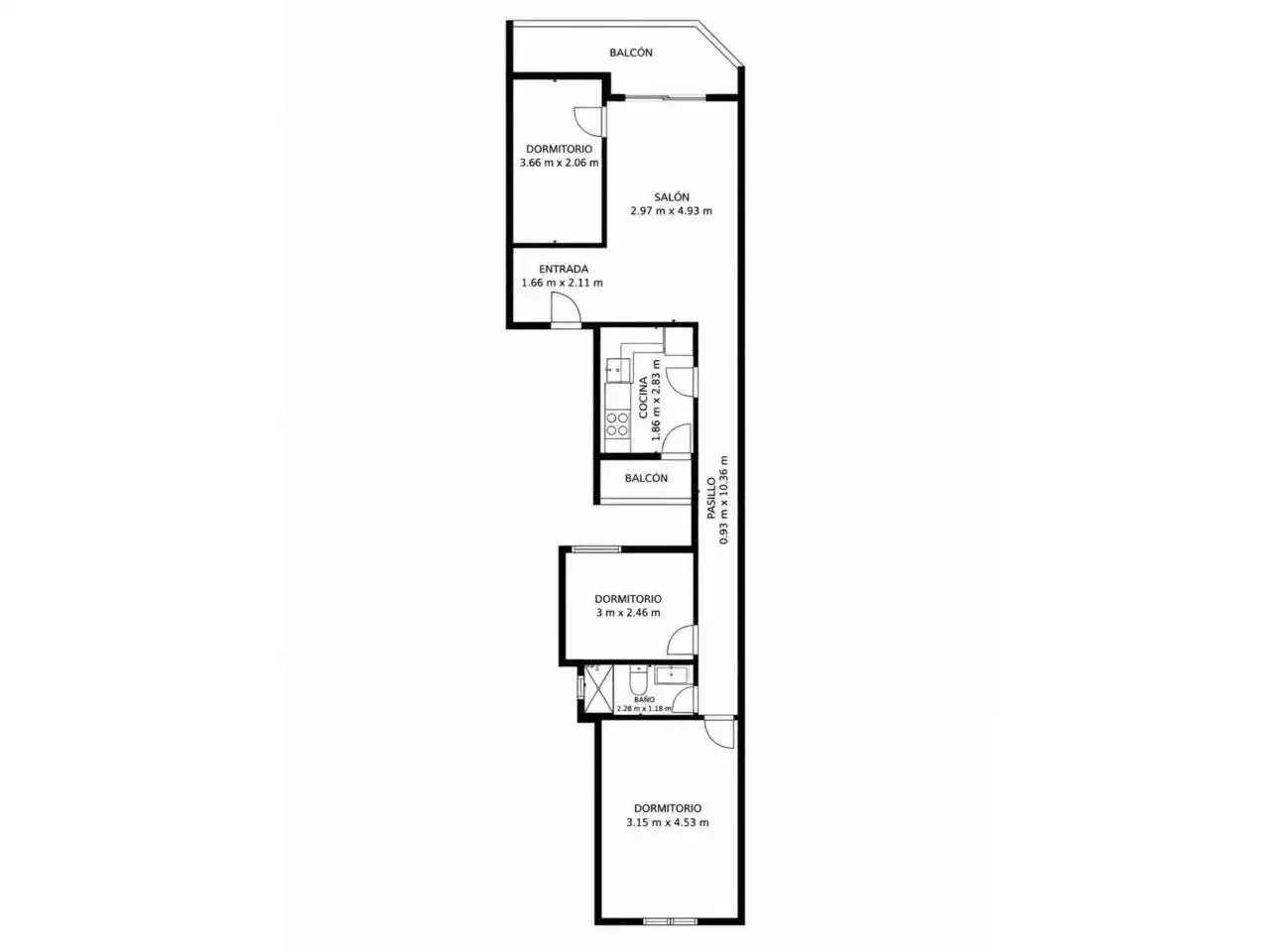 Flat for sale in Barcelona  with Air Conditioner, Parquet flooring and Terrace