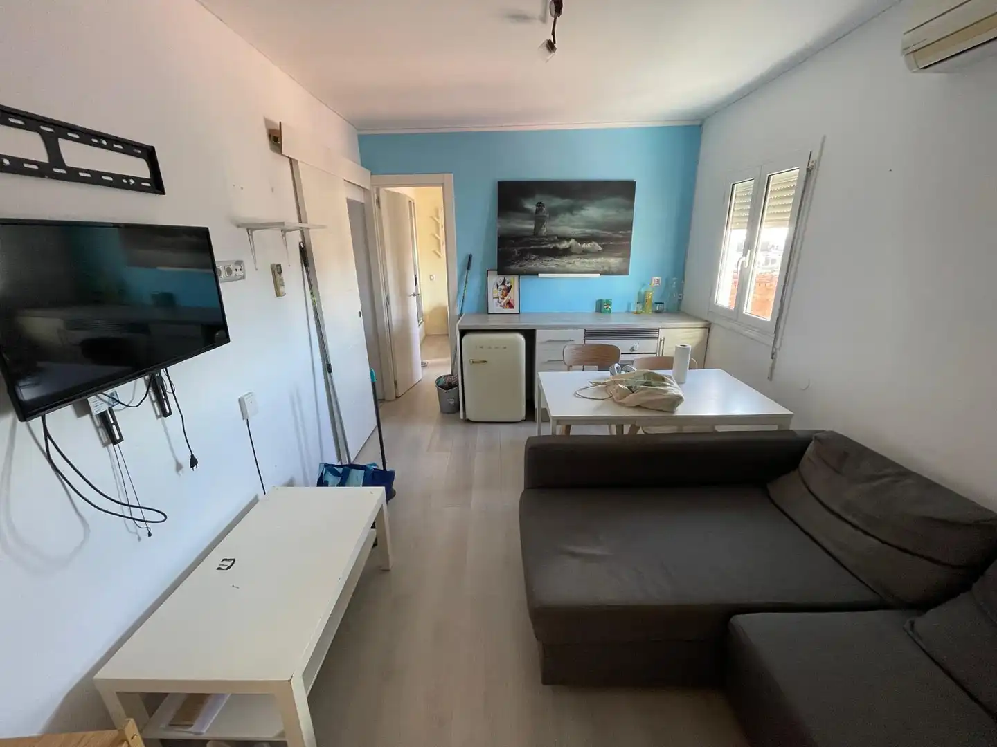 Schlafzimmer von Wohnung zur Miete in L'Hospitalet de Llobregat mit Klimaanlage, Heizung und Möbliert
