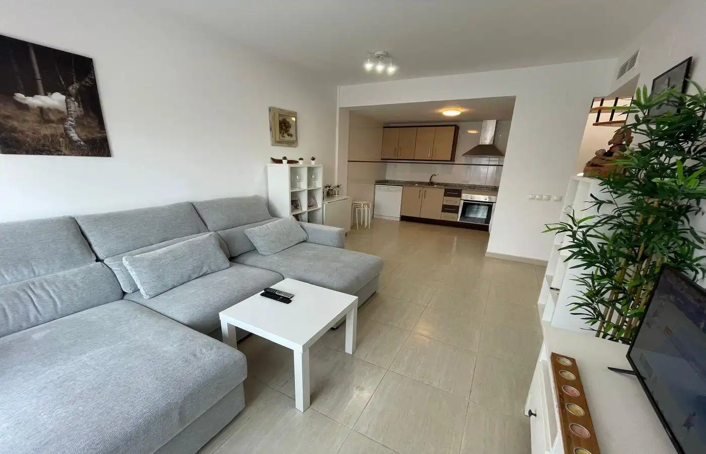 Sala d'estar de Àtic en venda en La Ràpita amb Calefacció, Jardí privat i Terrassa