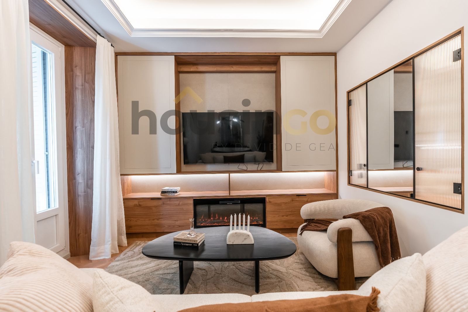 Sala d'estar de Pis en venda en  Madrid Capital amb Aire condicionat, Calefacció i Parquet