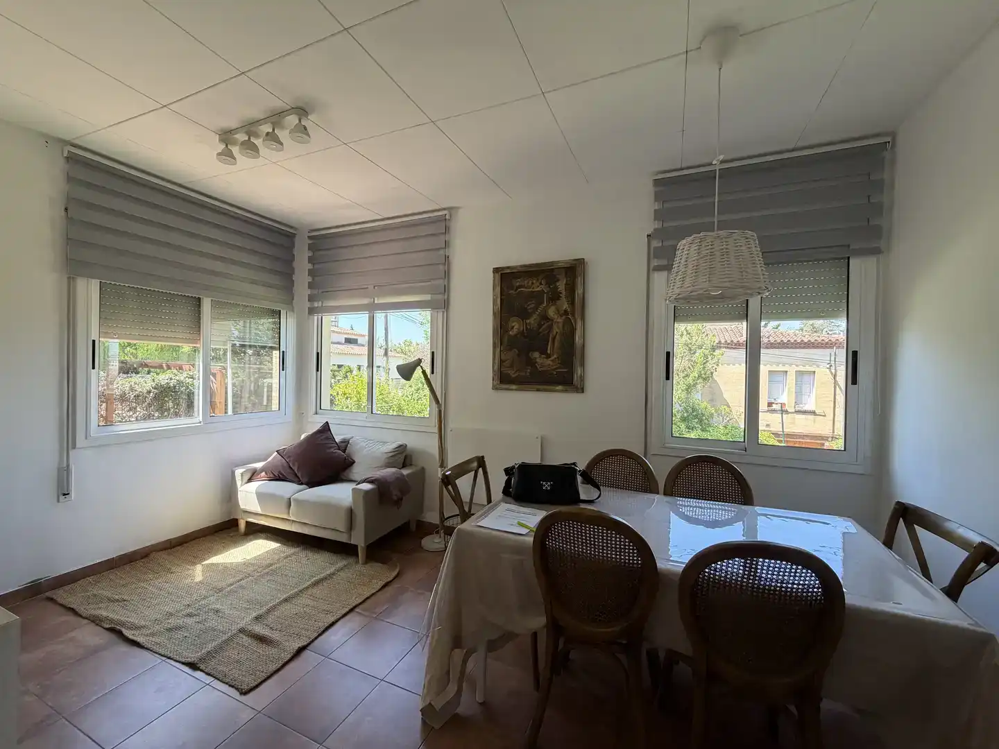 Menjador de Apartament de lloguer en Sant Cugat del Vallès amb Aire condicionat, Jardí privat i Traster
