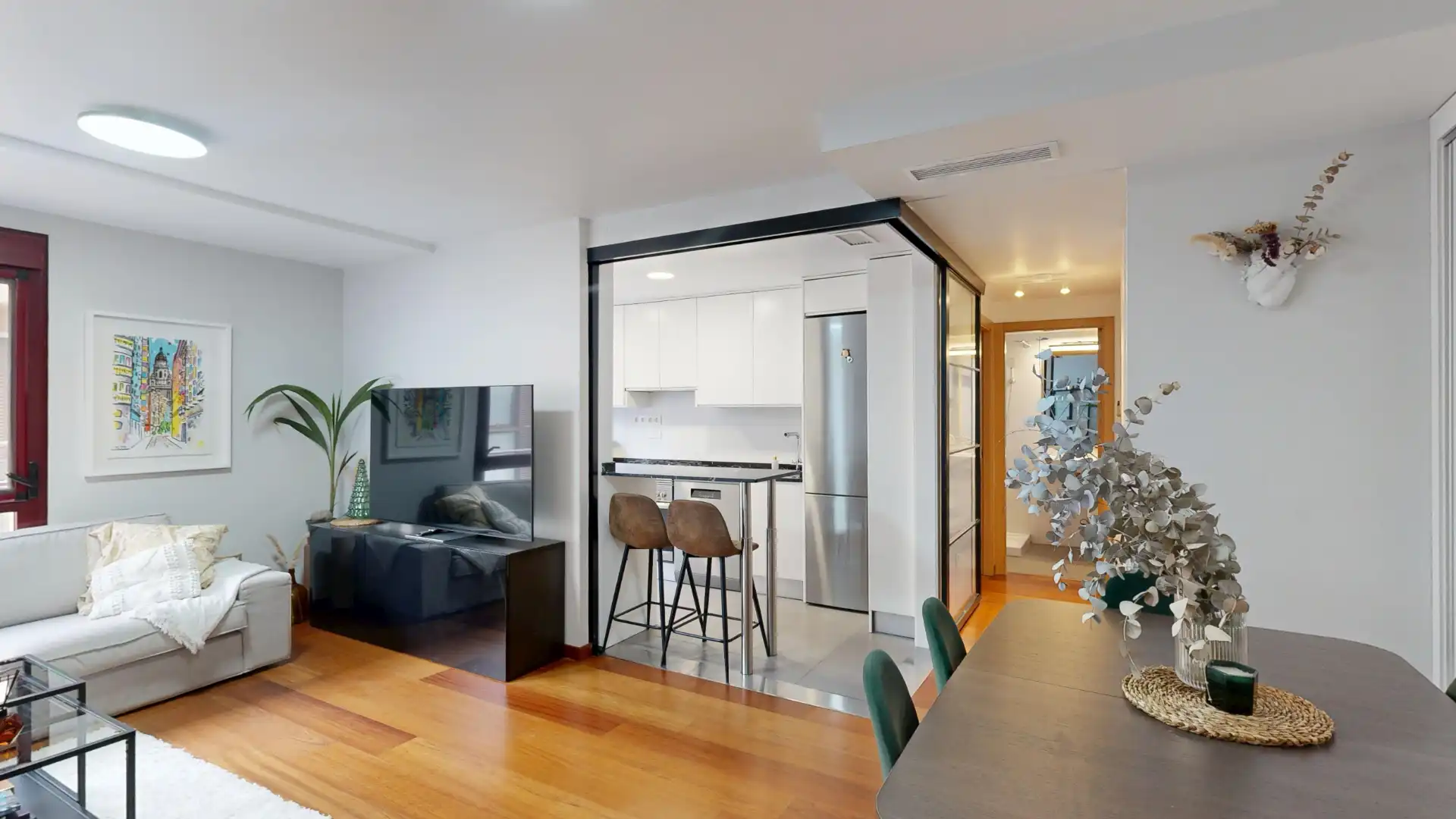Sala de estar de Ático en venta en Murcia con Aire acondicionado, Parquet y Terraza