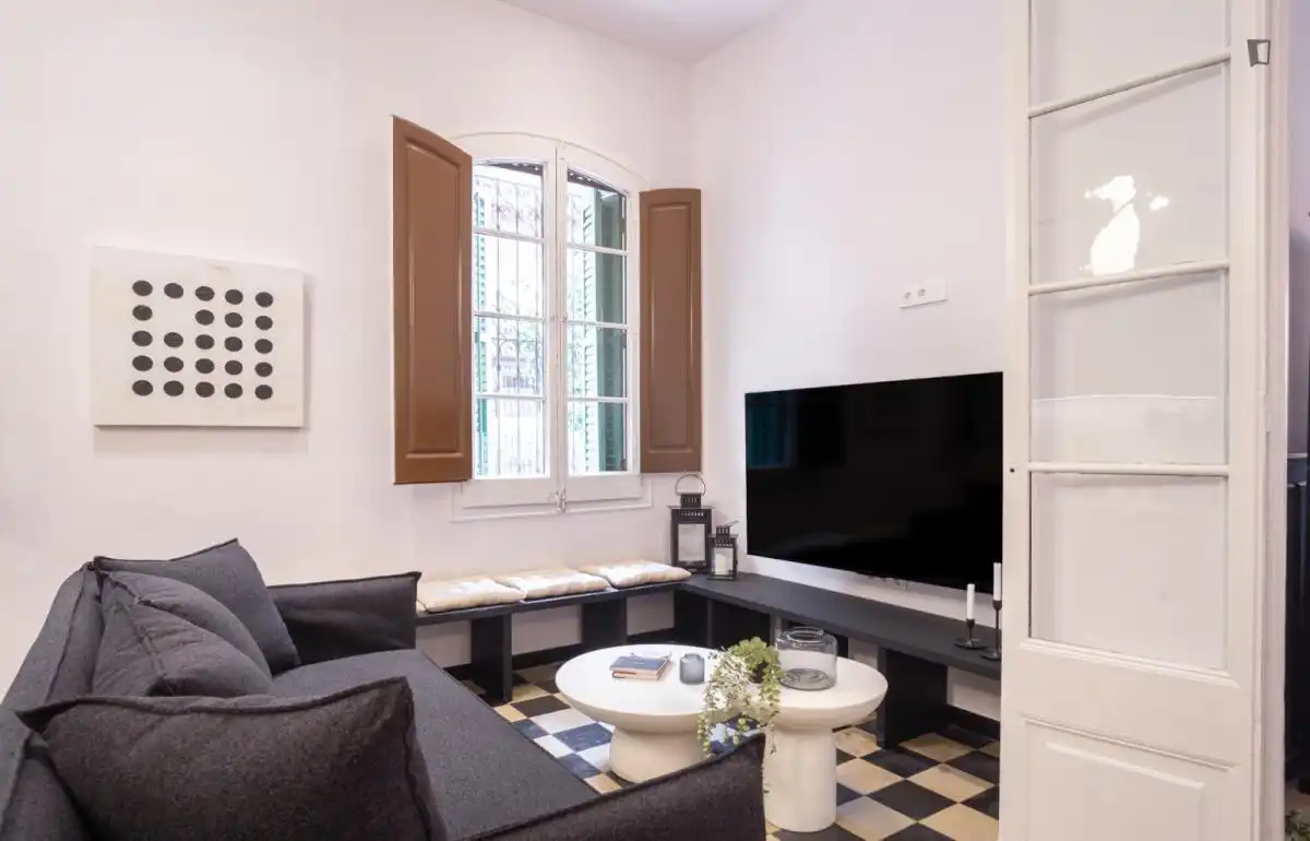 Sala d'estar de Casa o xalet per a compartir en Gràcia