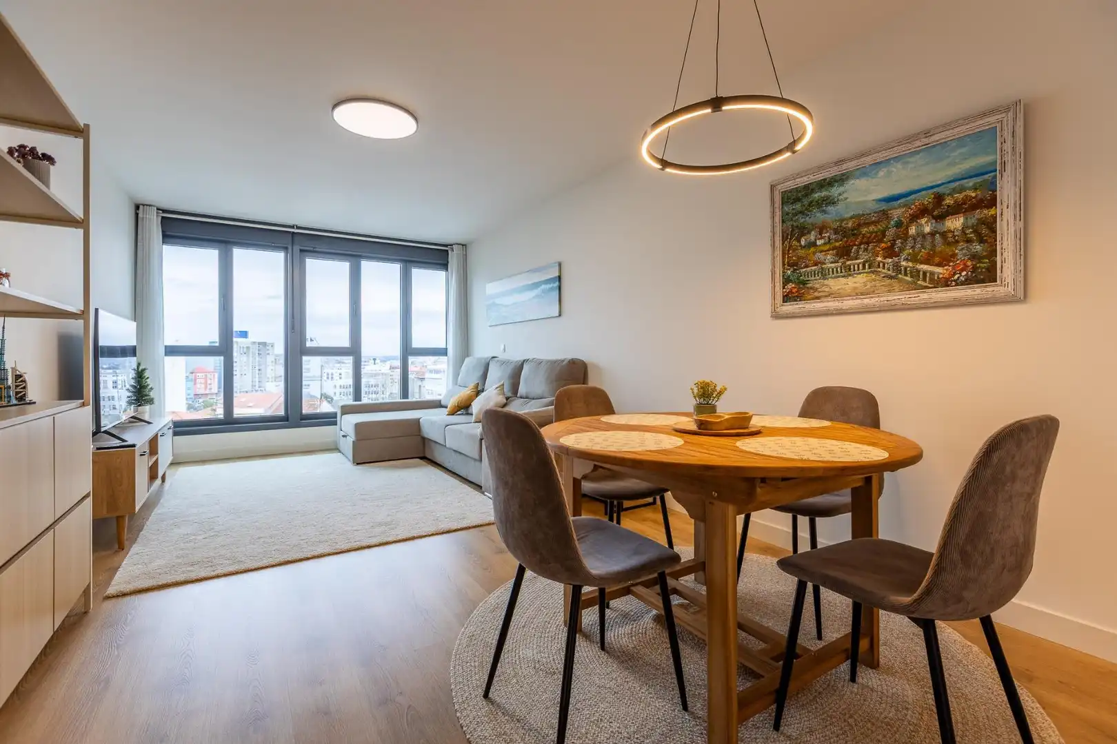Sala de estar de Piso en venta en A Coruña Capital  con Calefacción, Jardín privado y Terraza
