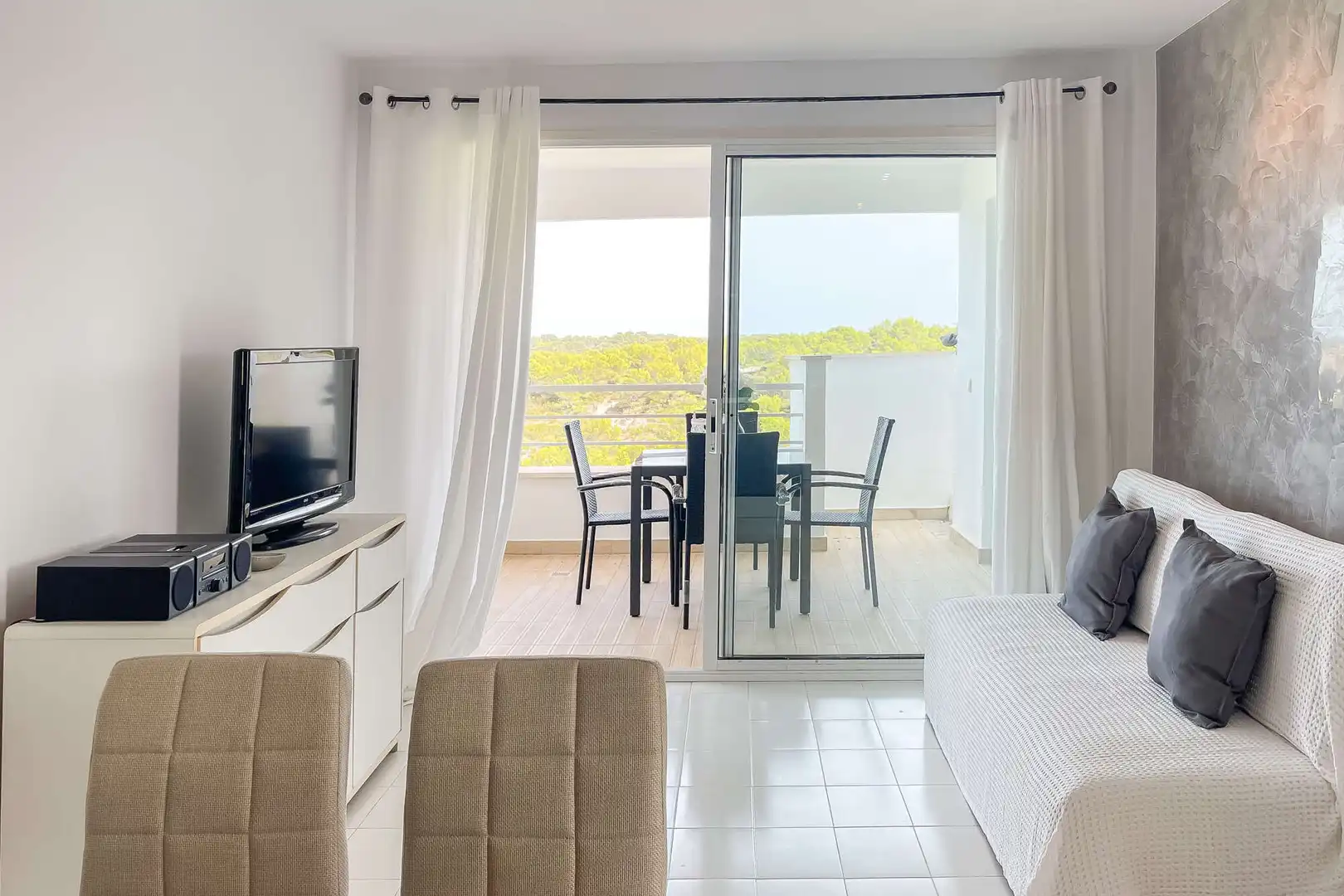 Sala de estar de Ático de alquiler en Son Servera con Aire acondicionado, Terraza y Amueblado