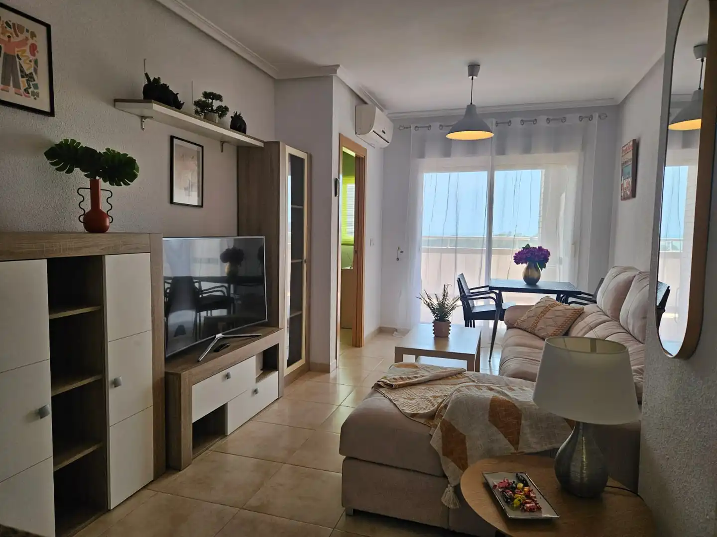 Sala de estar de Apartamento de alquiler en Cabanes con Aire acondicionado, Calefacción y Terraza