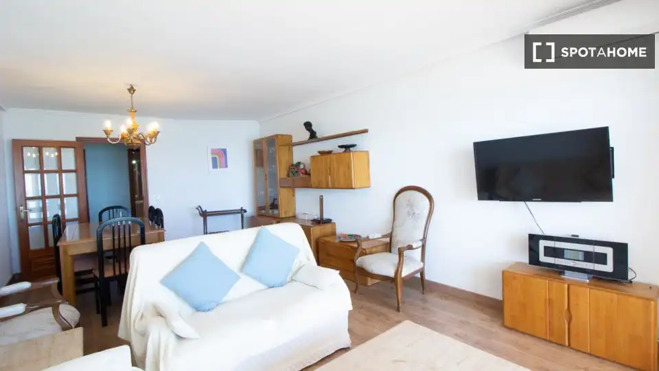 Sala de estar de Piso de alquiler en Cullera con Aire acondicionado, Calefacción y Amueblado