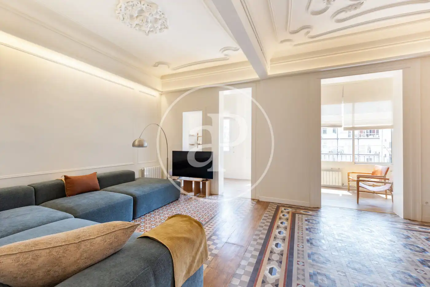 Wohnzimmer von Wohnung zum Verkauf in Barcelona mit Klimaanlage, Heizung und Möbliert