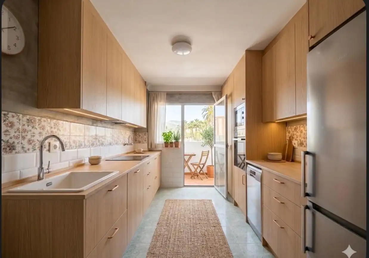 Cocina de Piso en venta en Torremolinos con Terraza y Piscina comunitaria