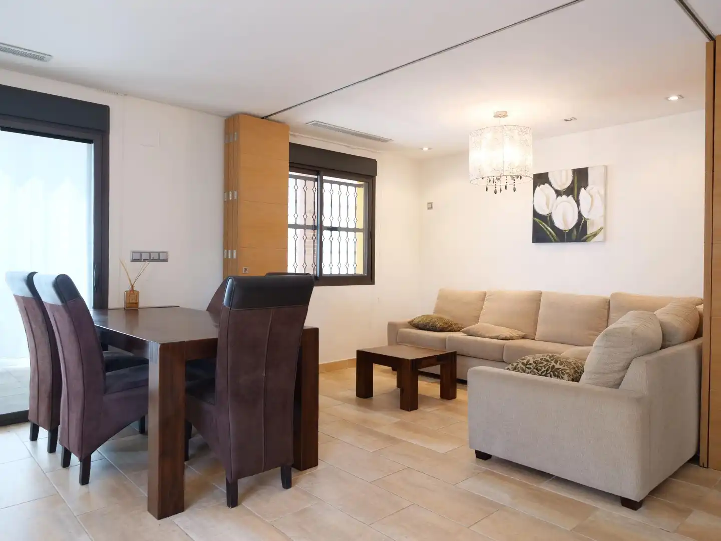 Sala de estar de Apartamento en venta en Guardamar del Segura con Aire acondicionado, Jardín privado y Terraza