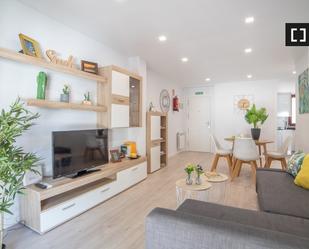 Living room of Flat to rent in  Madrid Capital  with Air Conditioner, Heating and Furnished