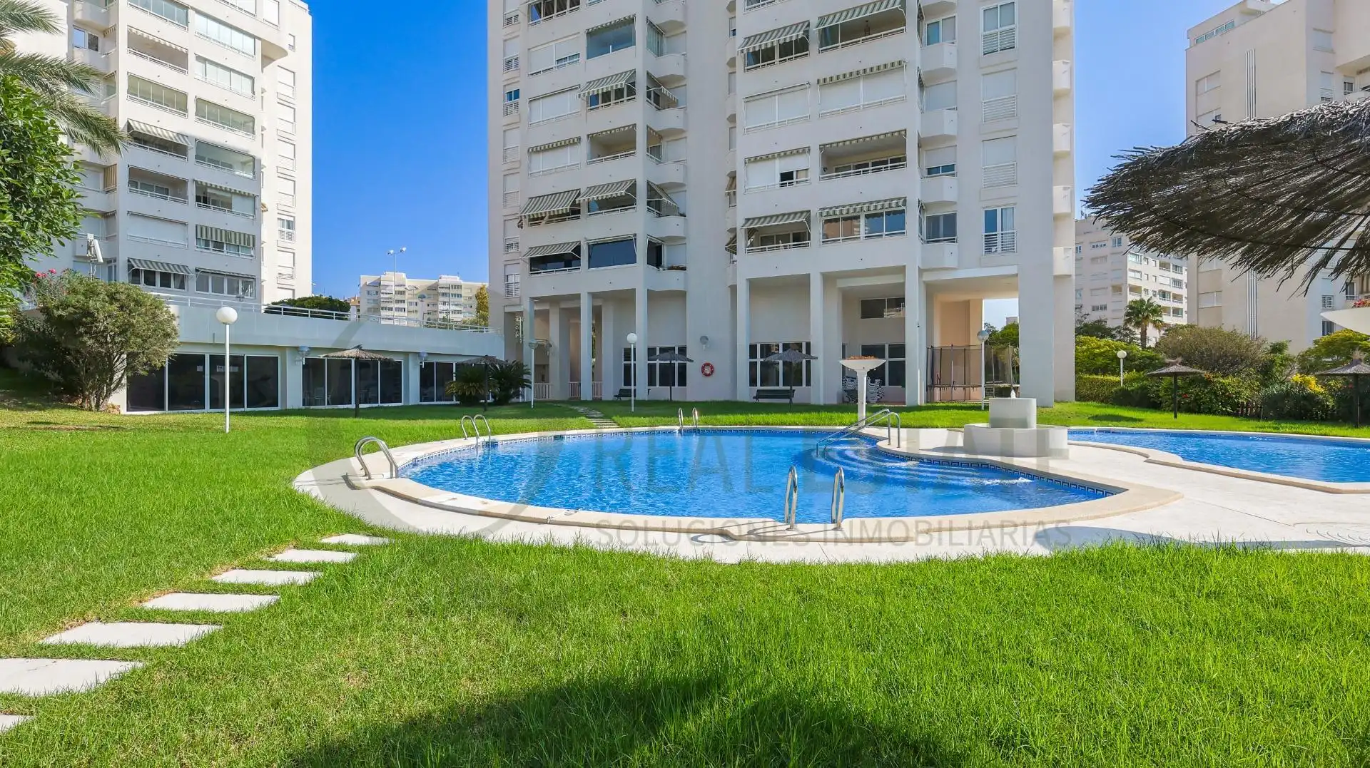 Schwimmbecken von Dachboden zur Miete in Alicante / Alacant mit Klimaanlage, Privatgarten und Terrasse