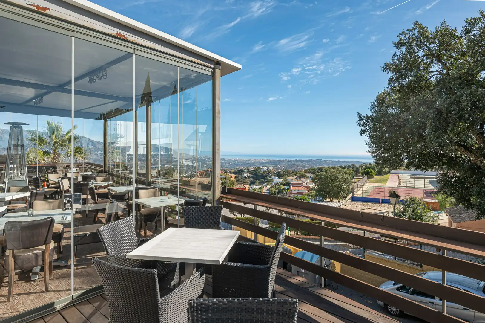 Terrasse von Wohnungen zum Verkauf in Ojén mit Klimaanlage, Heizung und Terrasse