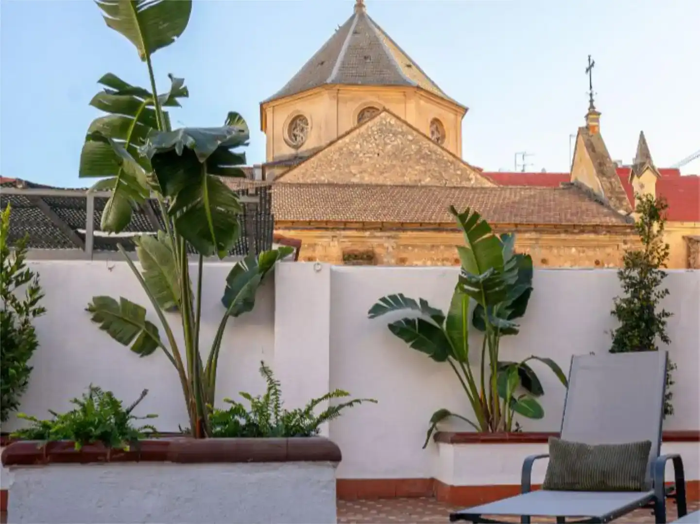 Terraza de Piso de alquiler en Valencia con Aire acondicionado, Jardín privado y Amueblado