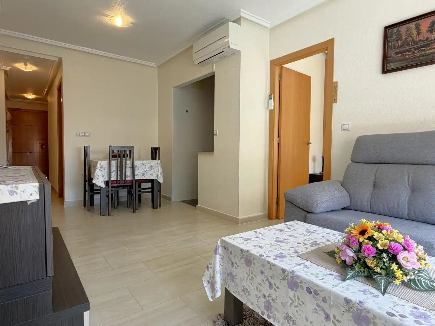 Sala de estar de Apartamento en venta en Torrevieja con Aire acondicionado, Terraza y Amueblado