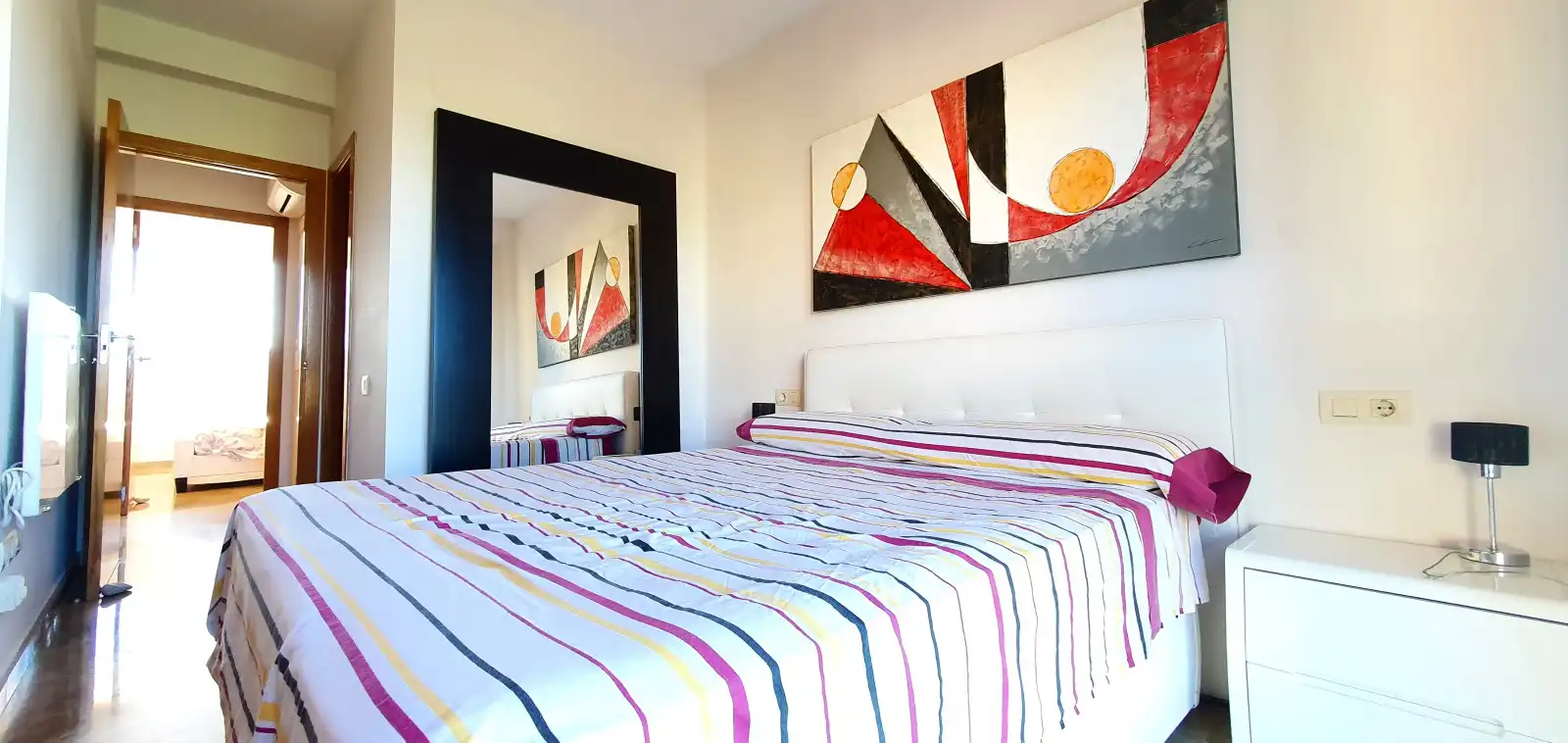 Schlafzimmer von Wohnungen zur Miete in Dénia mit Klimaanlage, Heizung und Terrasse
