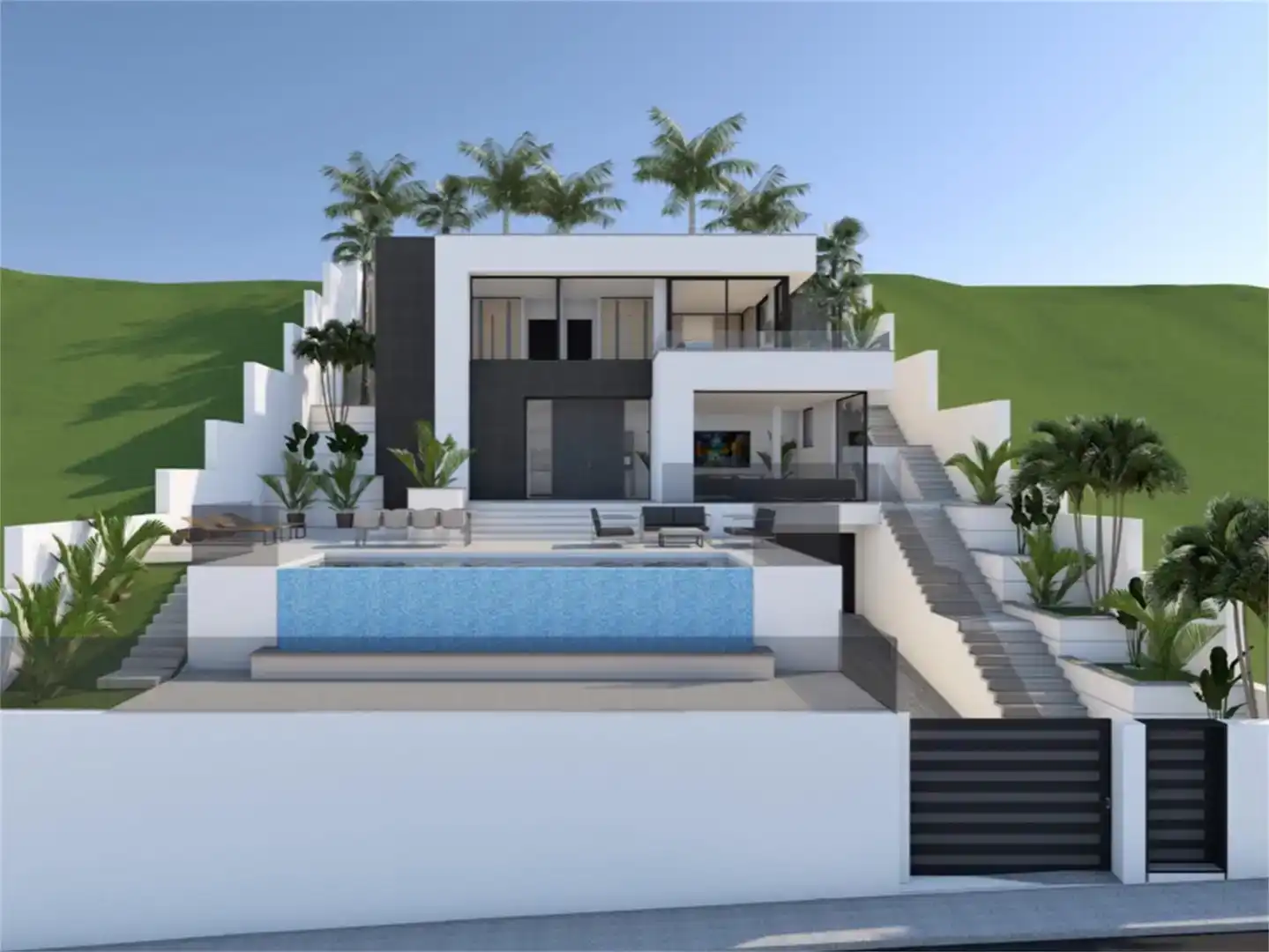 Vista exterior de Casa o xalet en venda en Coín amb Jardí privat, Piscina i Balcó
