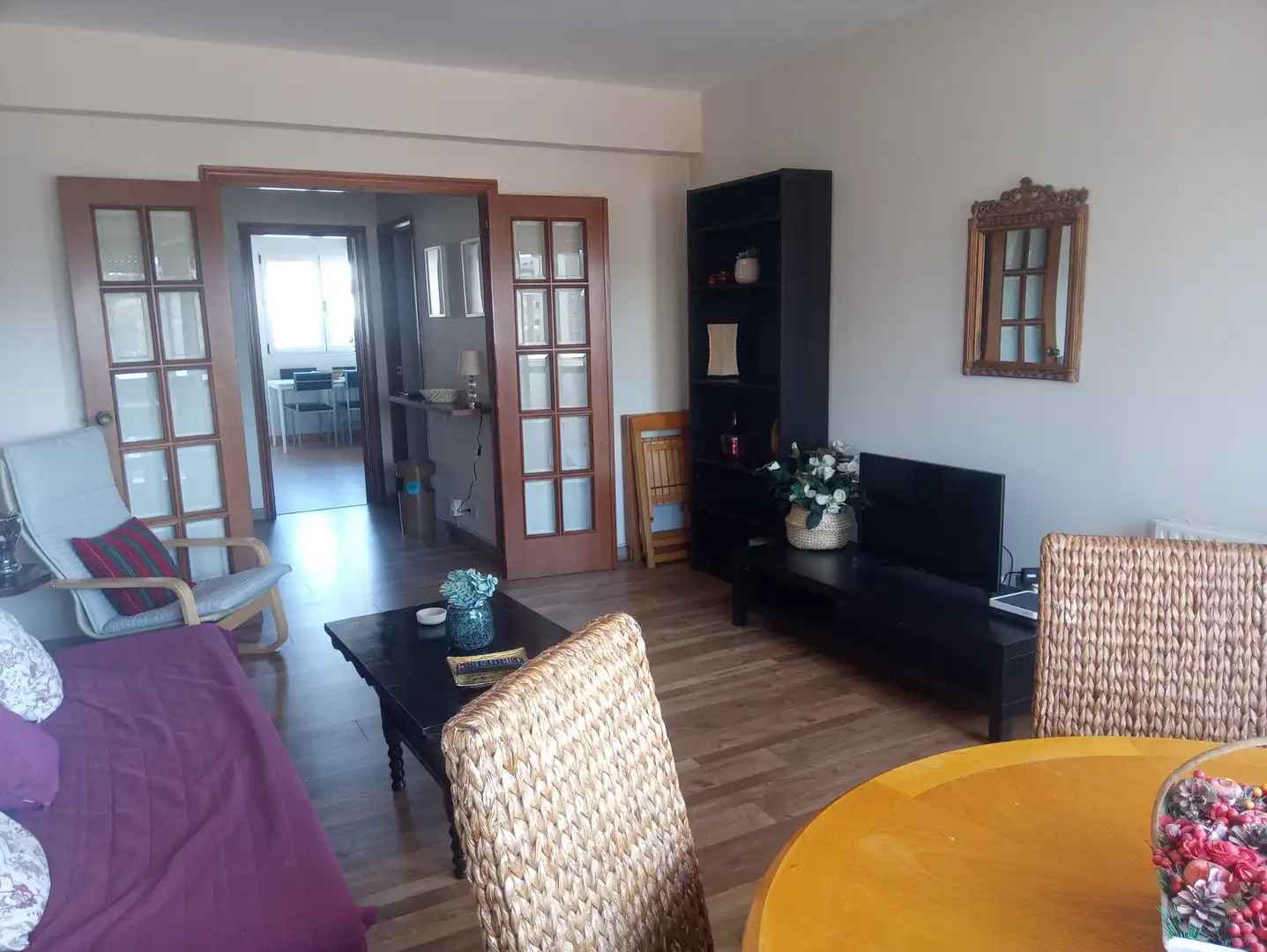 Living room of Flat for rent in Pontevedra Capital   with Heating, Furnished and Oven