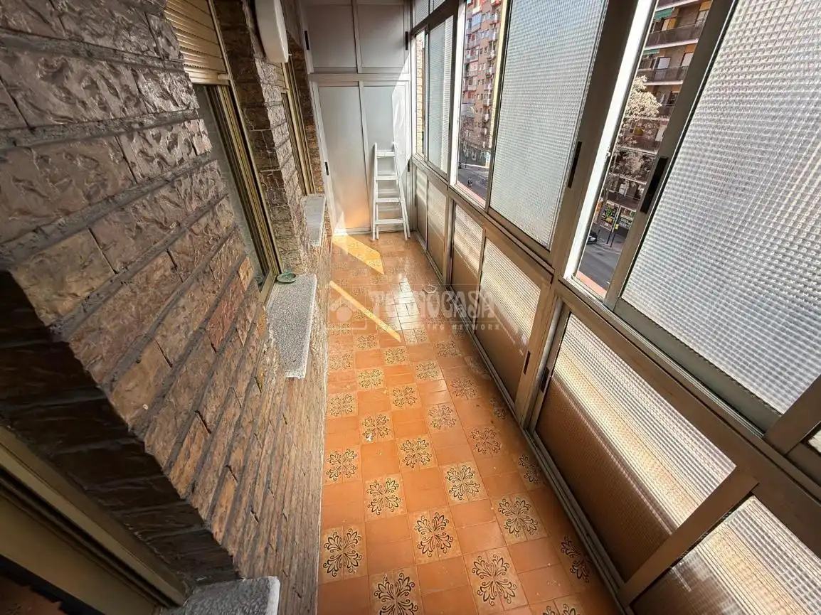 Balcony of Flat for sale in Zaragoza  with Heating, Storage room and Furnished