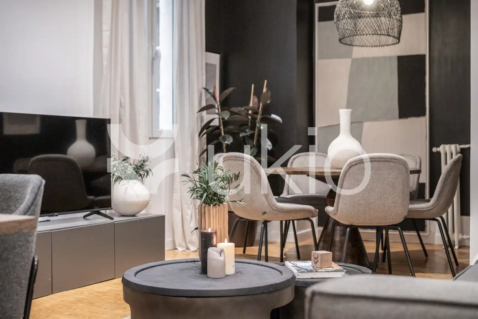 Wohnzimmer von Wohnungen zur Miete in Madrid mit Klimaanlage, Heizung und Möbliert