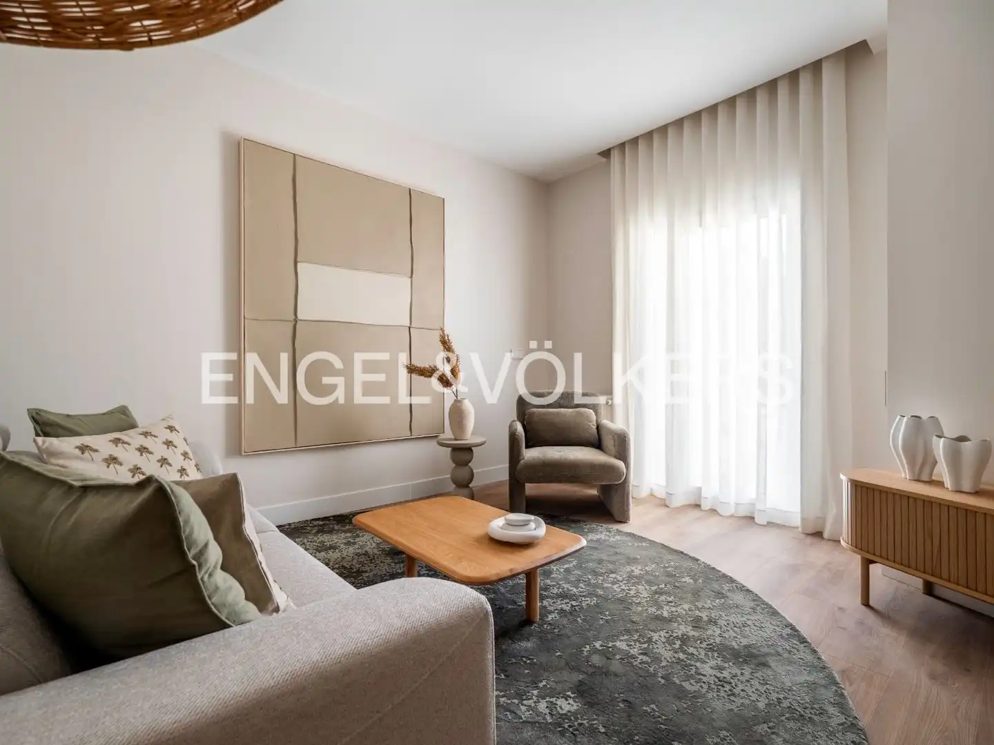 Wohnzimmer von Wohnung zur Miete in Madrid mit Klimaanlage, Heizung und Terrasse