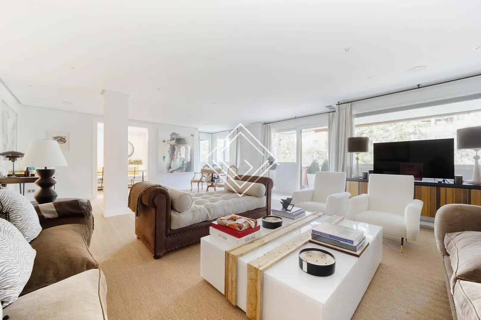 Living room of Flat for sale in  Madrid Capital  with Air Conditioner, Heating and Terrace