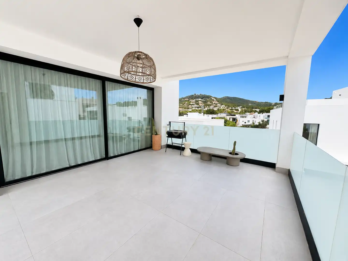 Terrassa de Casa o xalet de lloguer en Santa Eulària des Riu amb Aire condicionat, Jardí privat i Traster