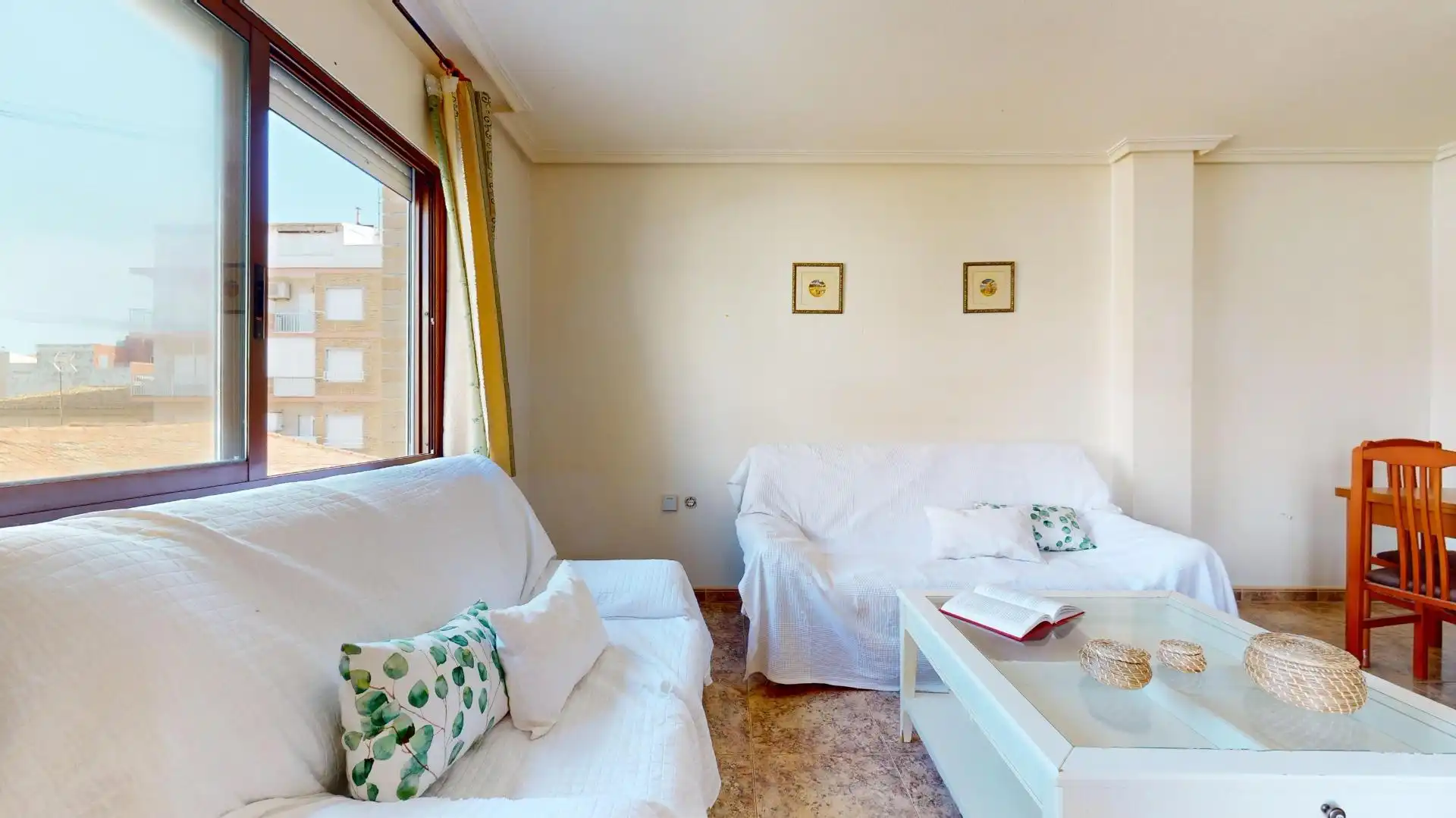 Sala d'estar de Pis en venda en Pilar de la Horadada amb Aire condicionat, Terrassa i Moblat