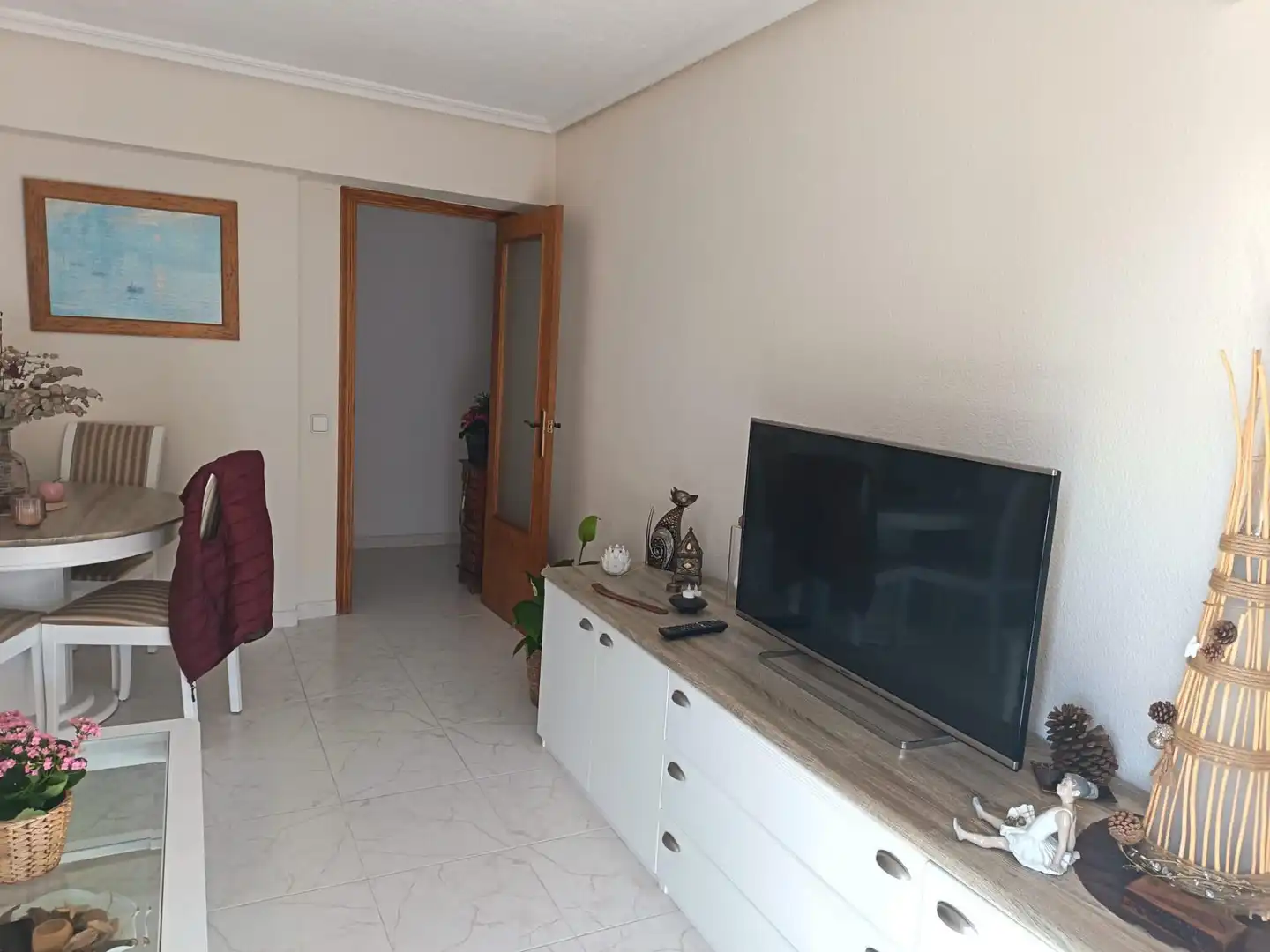 Sala d'estar de Pis en venda en Alicante / Alacant amb Aire condicionat, Jardí privat i Terrassa