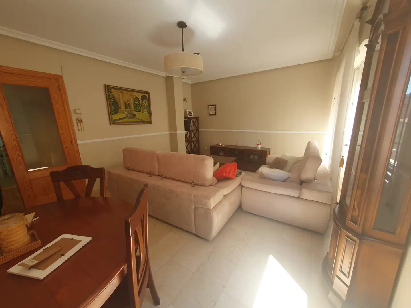 Sala d'estar de Pis en venda en Puertollano amb Calefacció, Parquet i Moblat