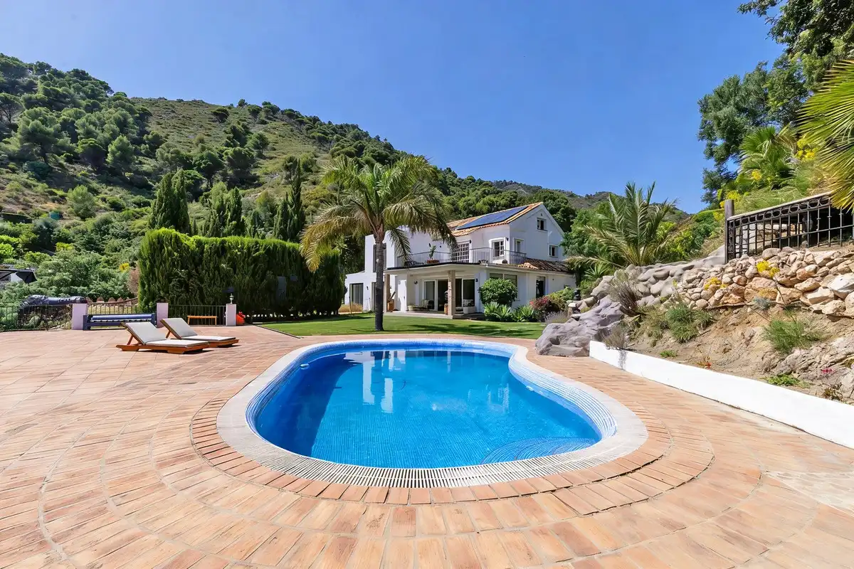 Exterior view of Houses for sale in Ojén  with Air Conditioner, Private garden and Swimming Pool