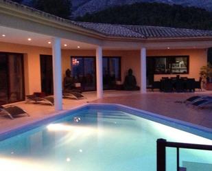 Swimming pool of House or chalet to rent in Callosa d'En Sarrià  with Air Conditioner, Heating and Parquet flooring