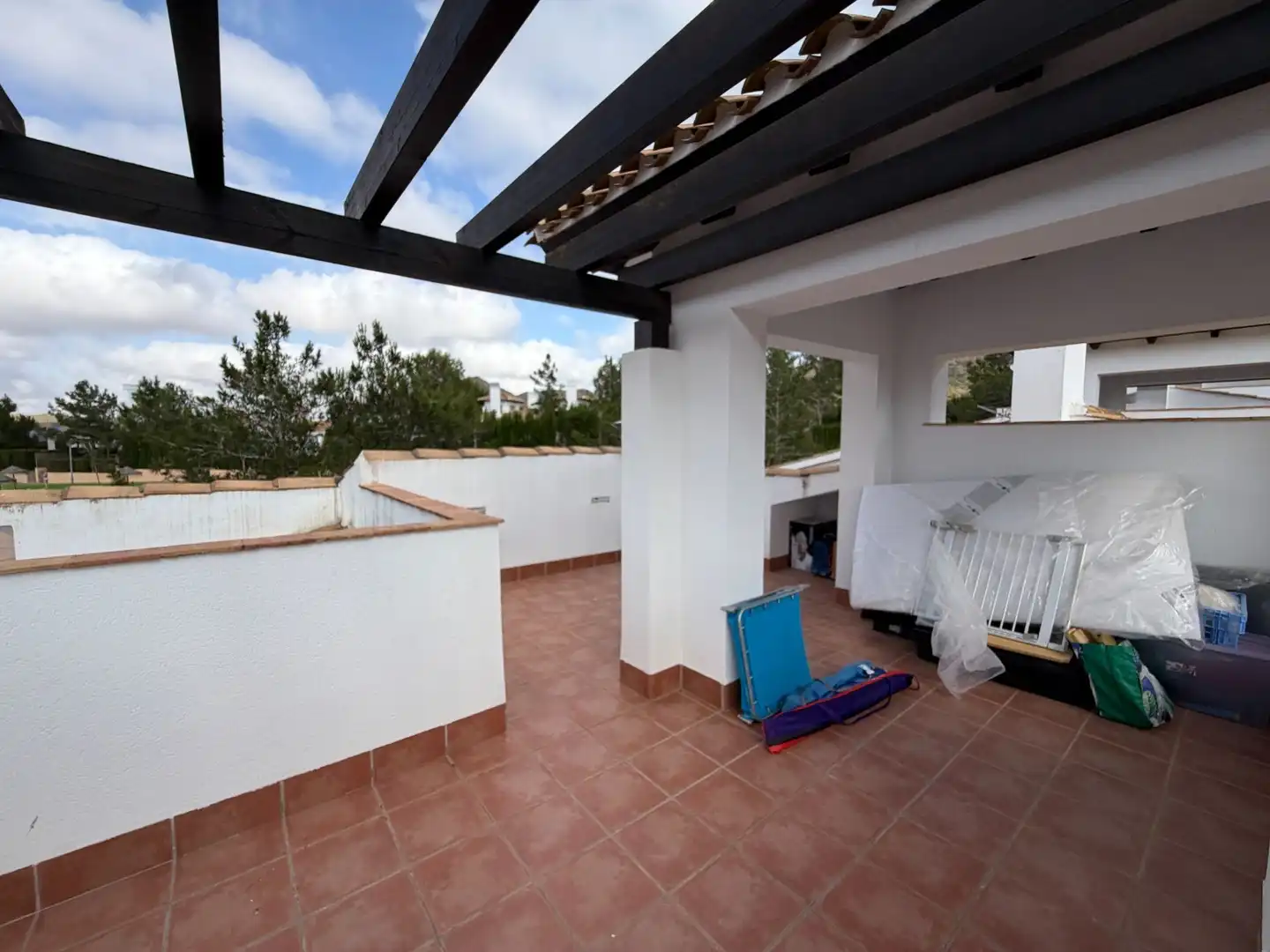 Terraza de Casa o chalet en venta en Fuente Álamo de Murcia con Aire acondicionado, Jardín privado y Terraza