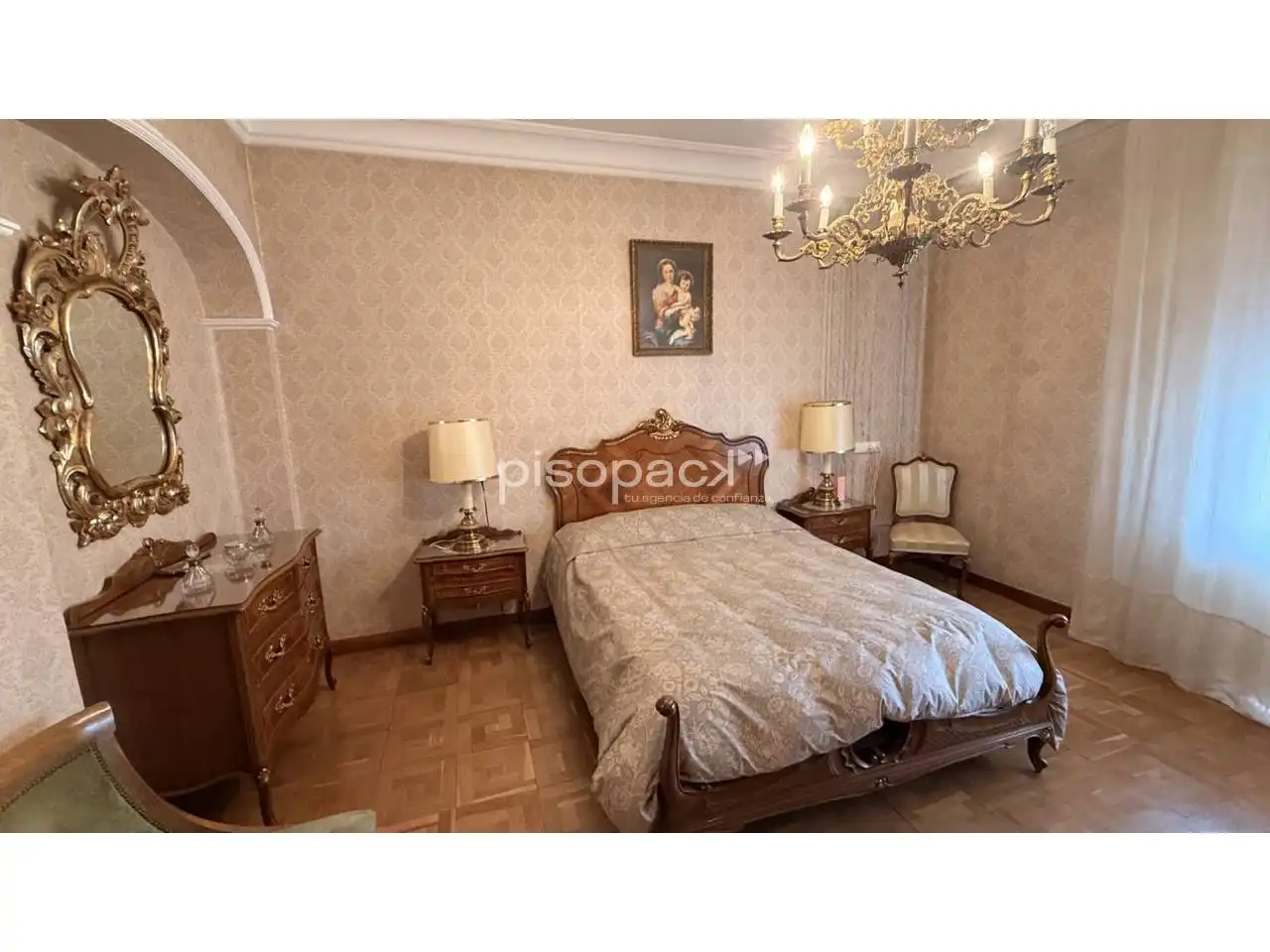 Bedroom of Flat for sale in  Pamplona / Iruña  with Heating, Parquet flooring and Storage room