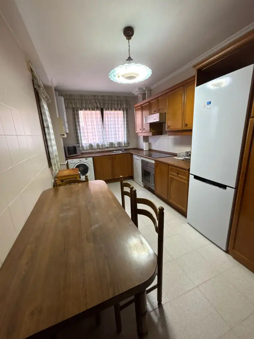 Cocina de Piso de alquiler en Oviedo  con Calefacción, Parquet y Amueblado