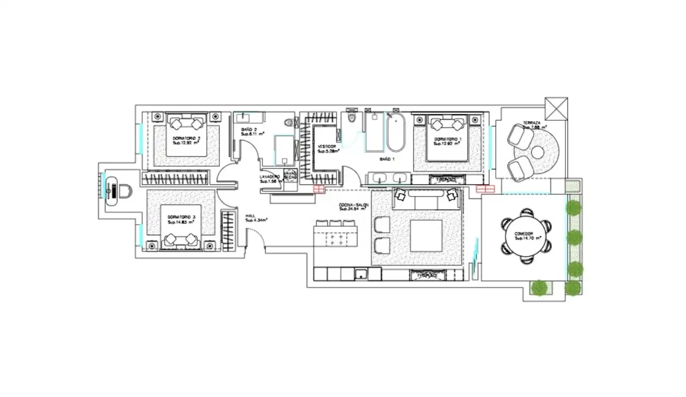 Apartment with terrace for sale in MARE NOSTRUM 40, imagen 30
