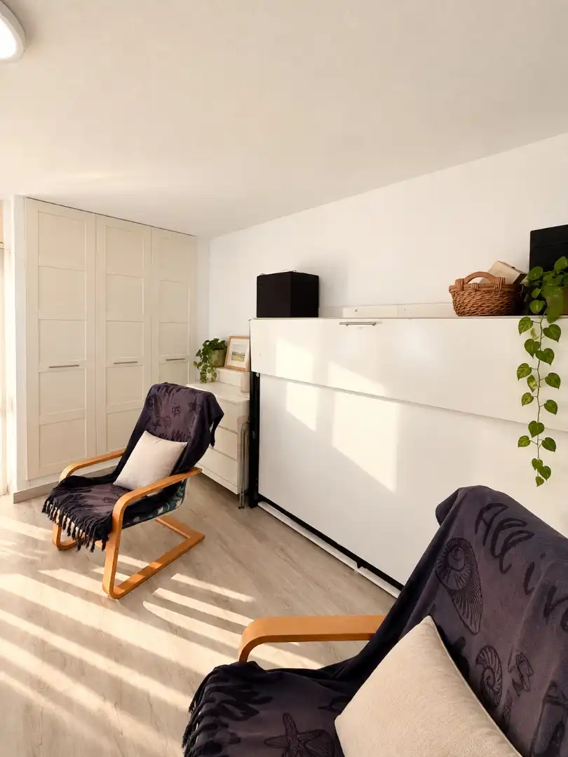 Sala de estar de Estudio en venta en Parque de la Paloma