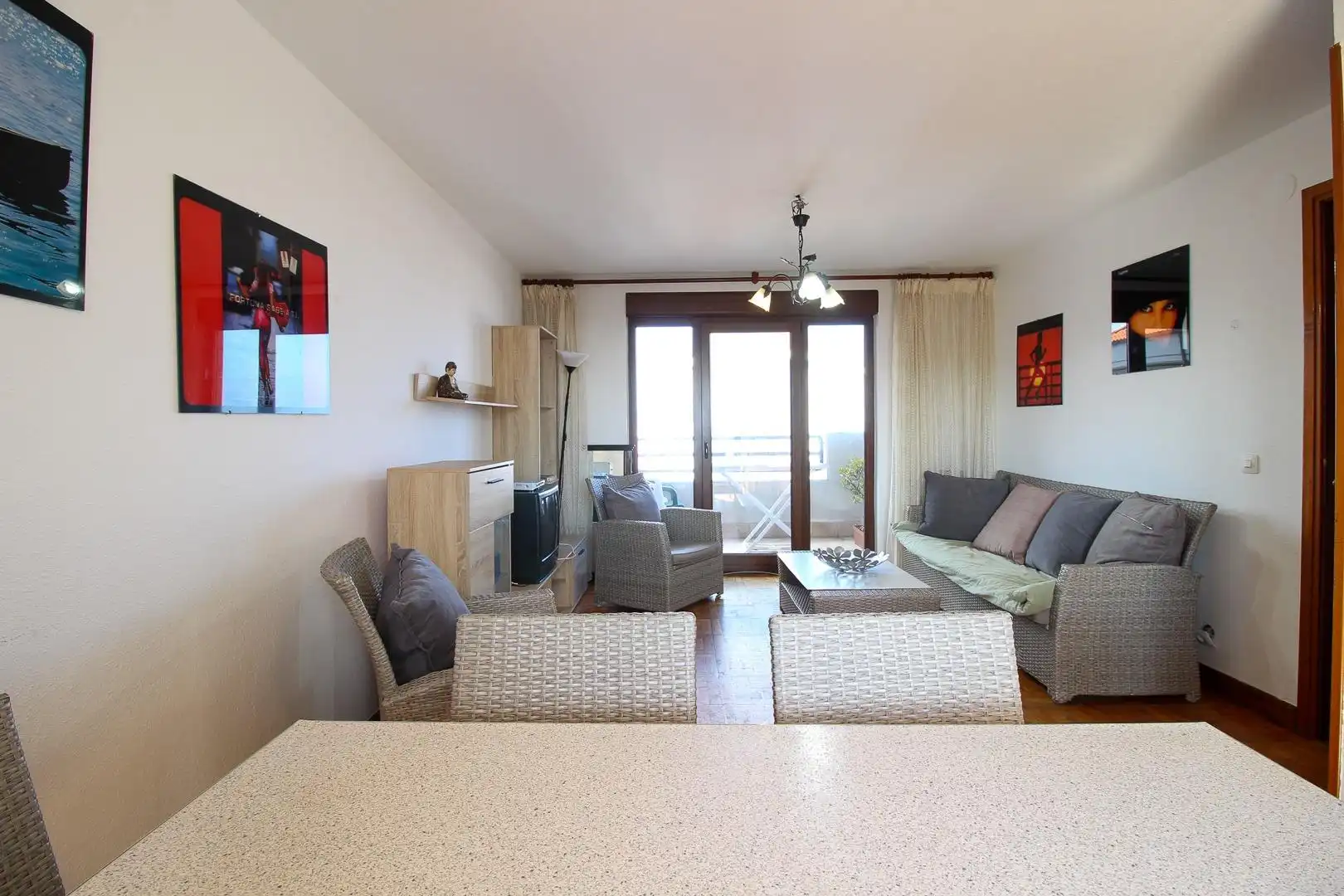 Sala de estar de Piso de alquiler en Santander con Calefacción, Parquet y Terraza