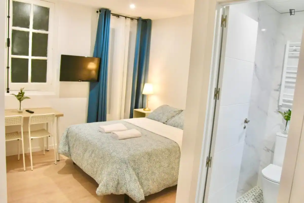 Bedroom of Study for rent in Madrid  with Air Conditioner, Heating and Furnished