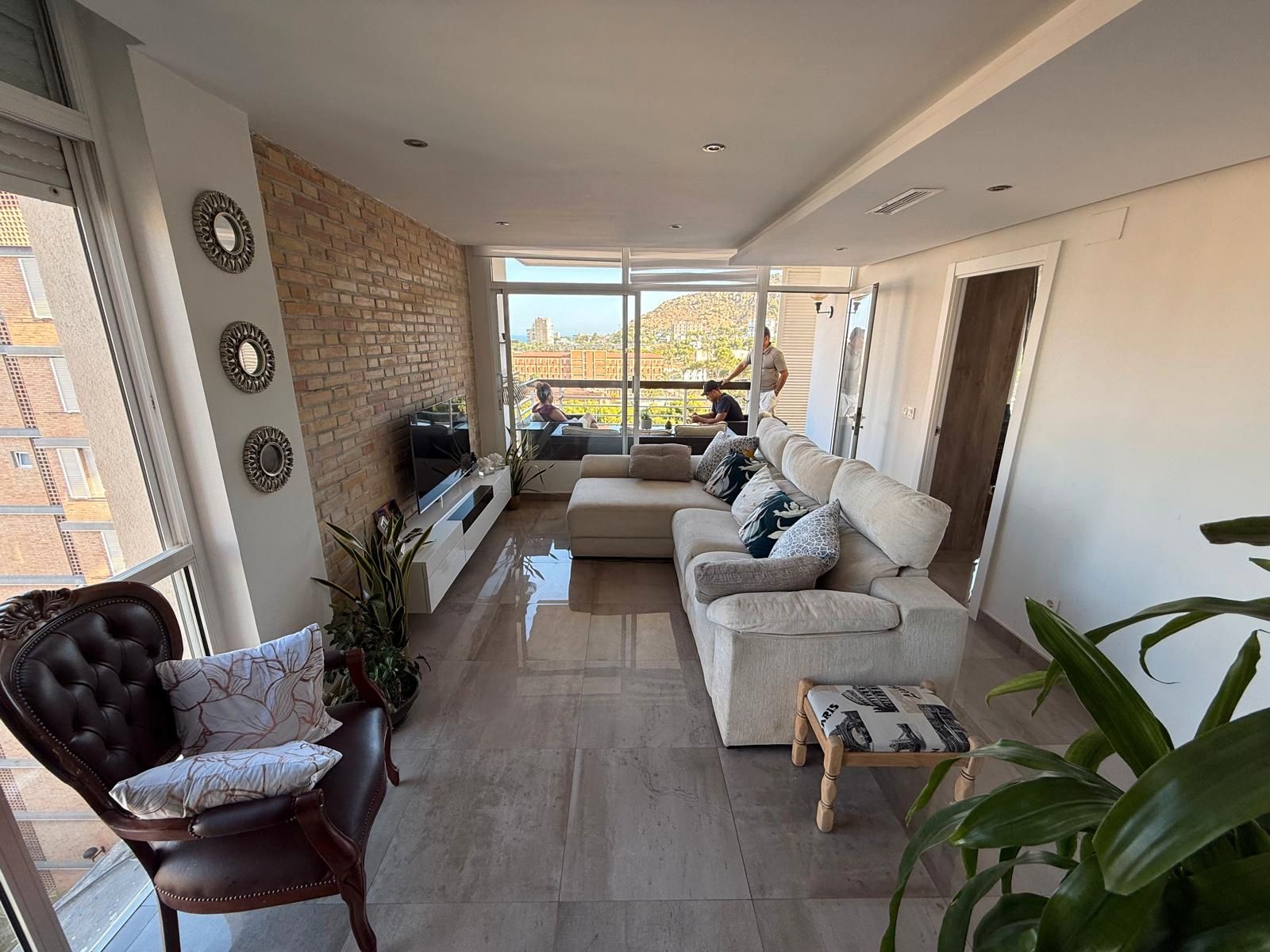 Living room of Flat for sale in Alicante / Alacant  with Air Conditioner, Terrace and Swimming Pool