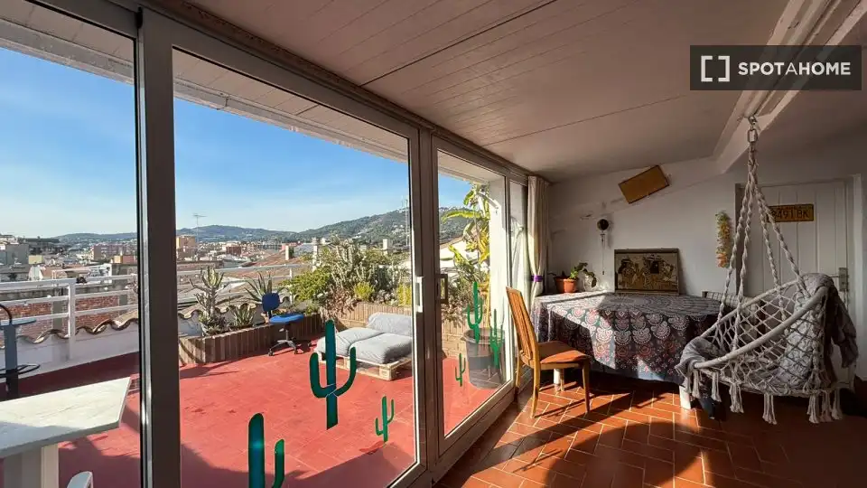 Balcony of Flat for share in Pineda de Mar  with Air Conditioner, Heating and Furnished