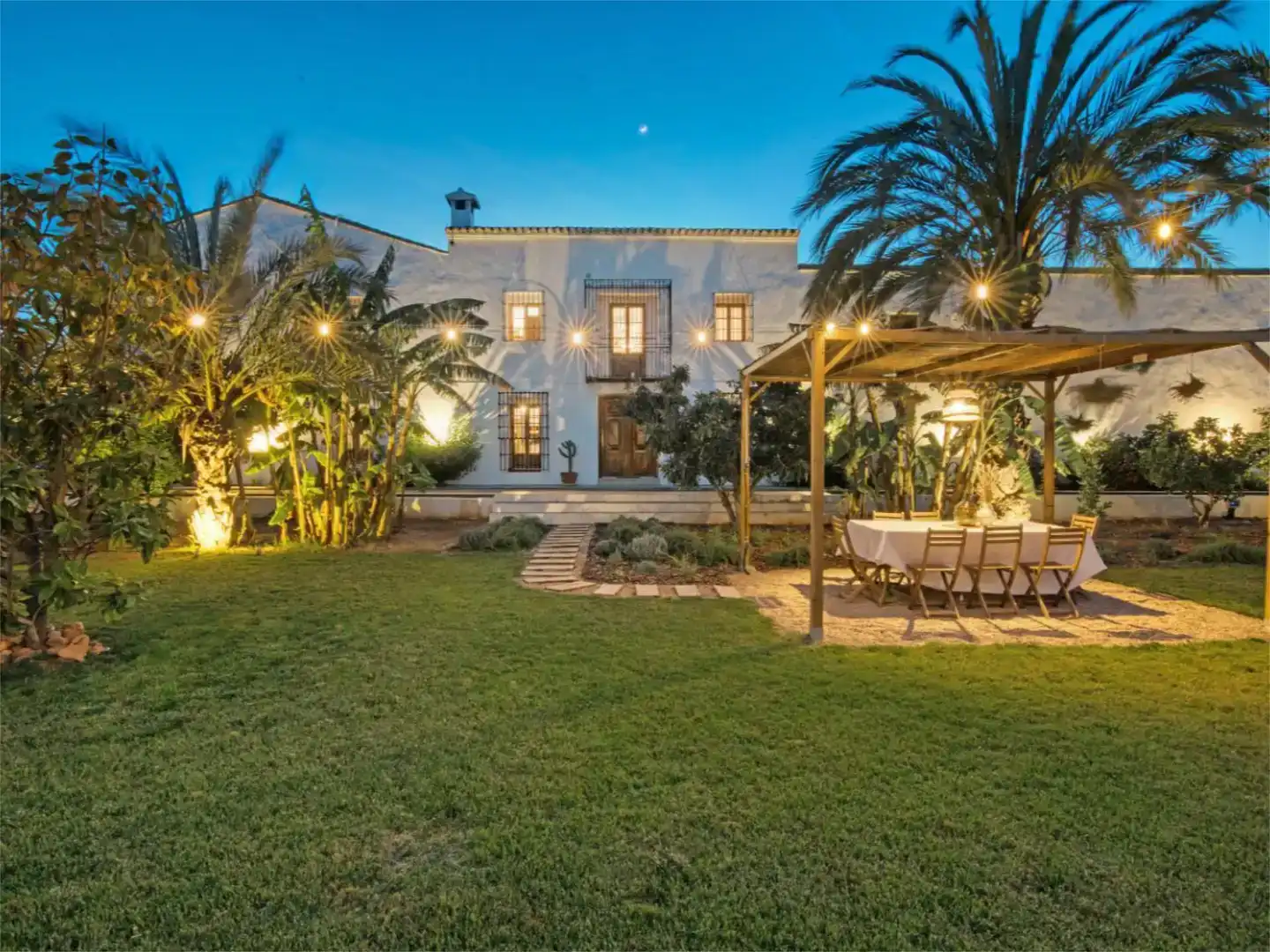Jardín de Finca rústica de alquiler en Algemesí con Aire acondicionado, Jardín privado y Piscina