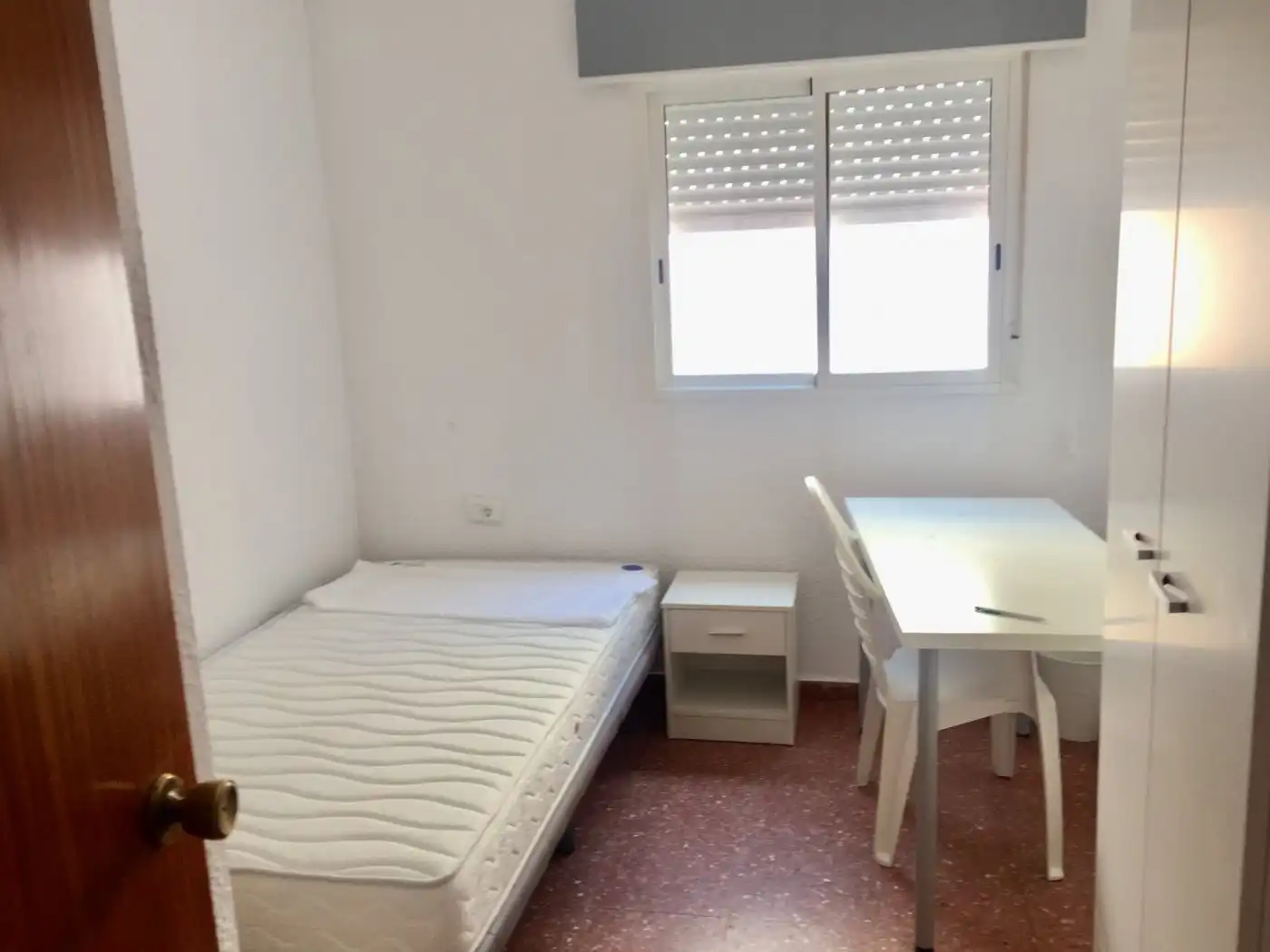 Schlafzimmer von Wohnung zur Miete in Valencia mit Terrasse, Möbliert und Balkon