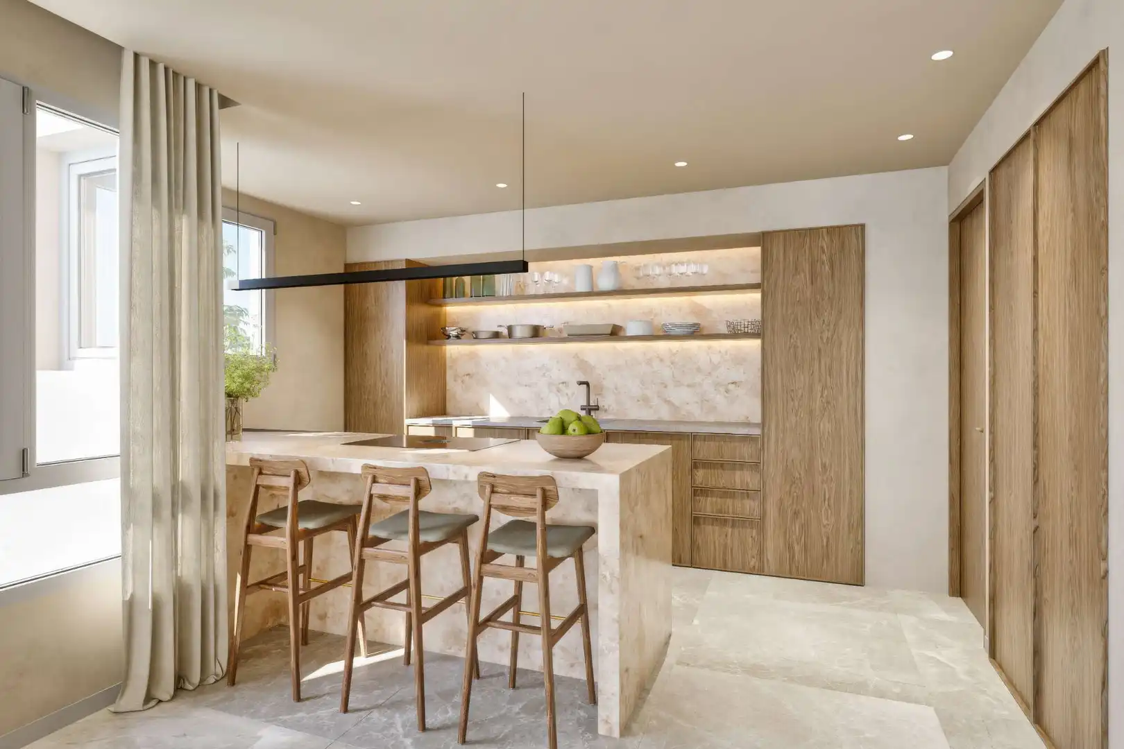 Cuina de Apartament en venda en  Palma de Mallorca amb Aire condicionat, Calefacció i Terrassa