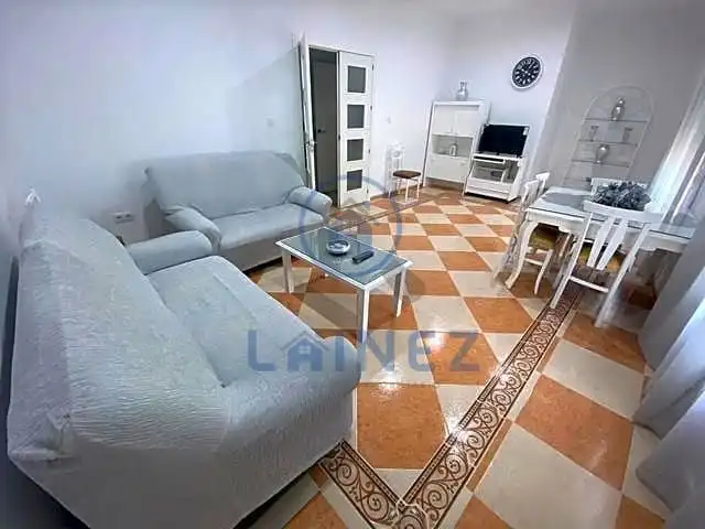 Living room of Flat for sale in Los Blázquez  with Air Conditioner, Terrace and Furnished