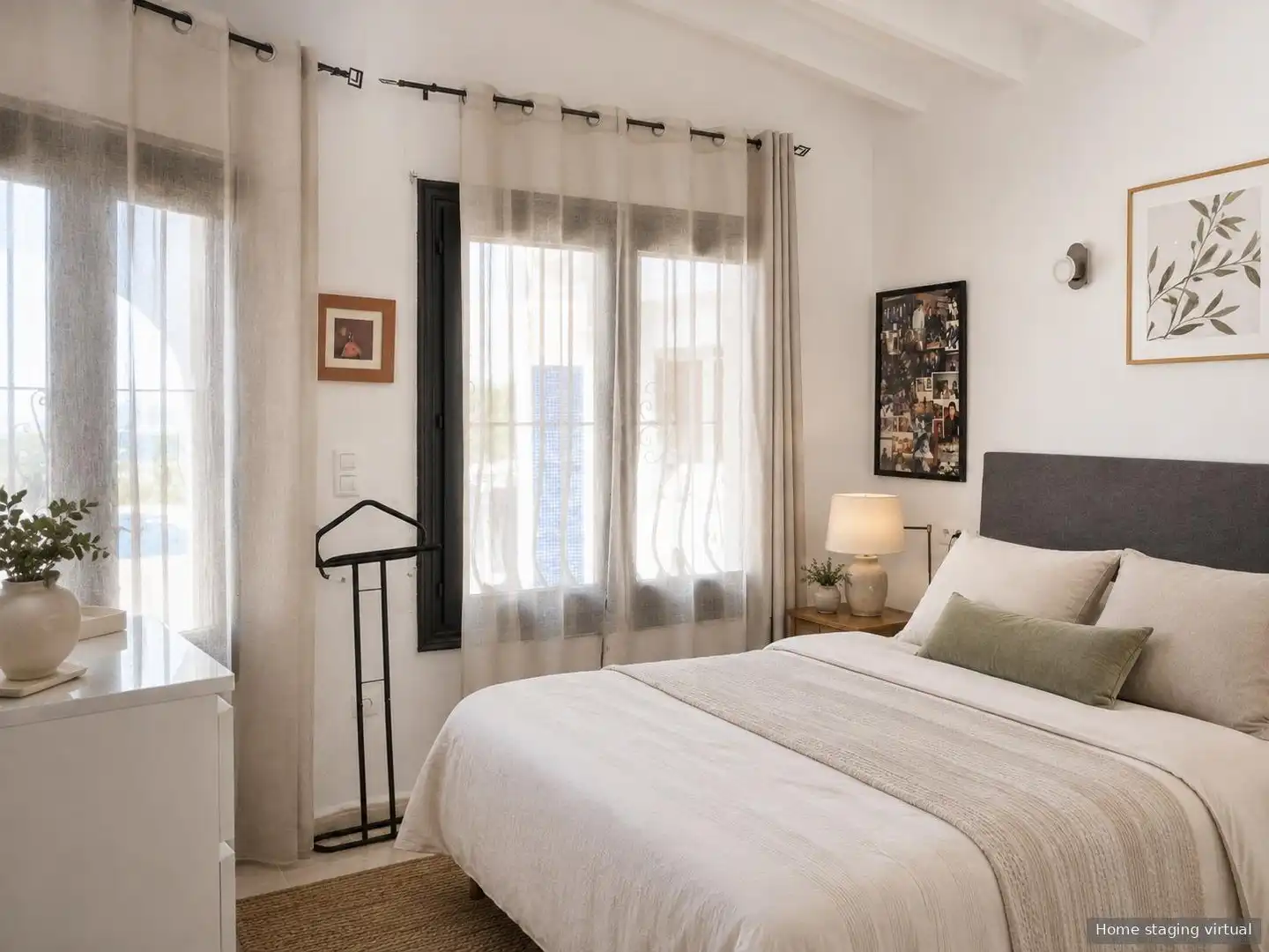 Dormitori de Casa o xalet en venda en El Ràfol d'Almúnia amb Aire condicionat, Jardí privat i Terrassa