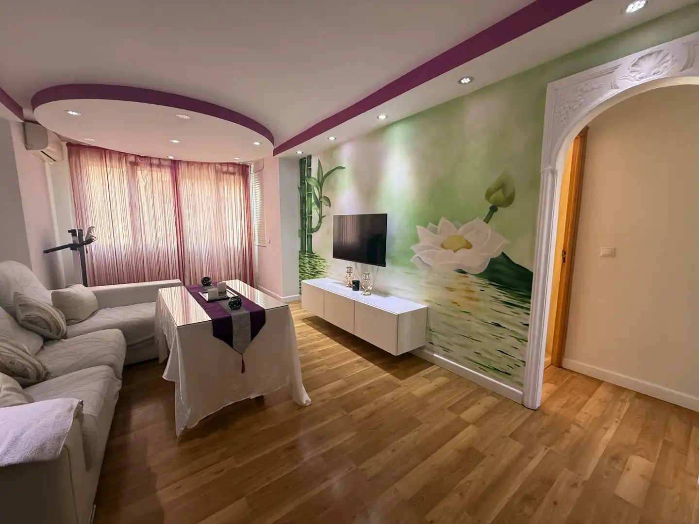 Living room of Flat for sale in Huelva  with Air Conditioner, Furnished and Oven