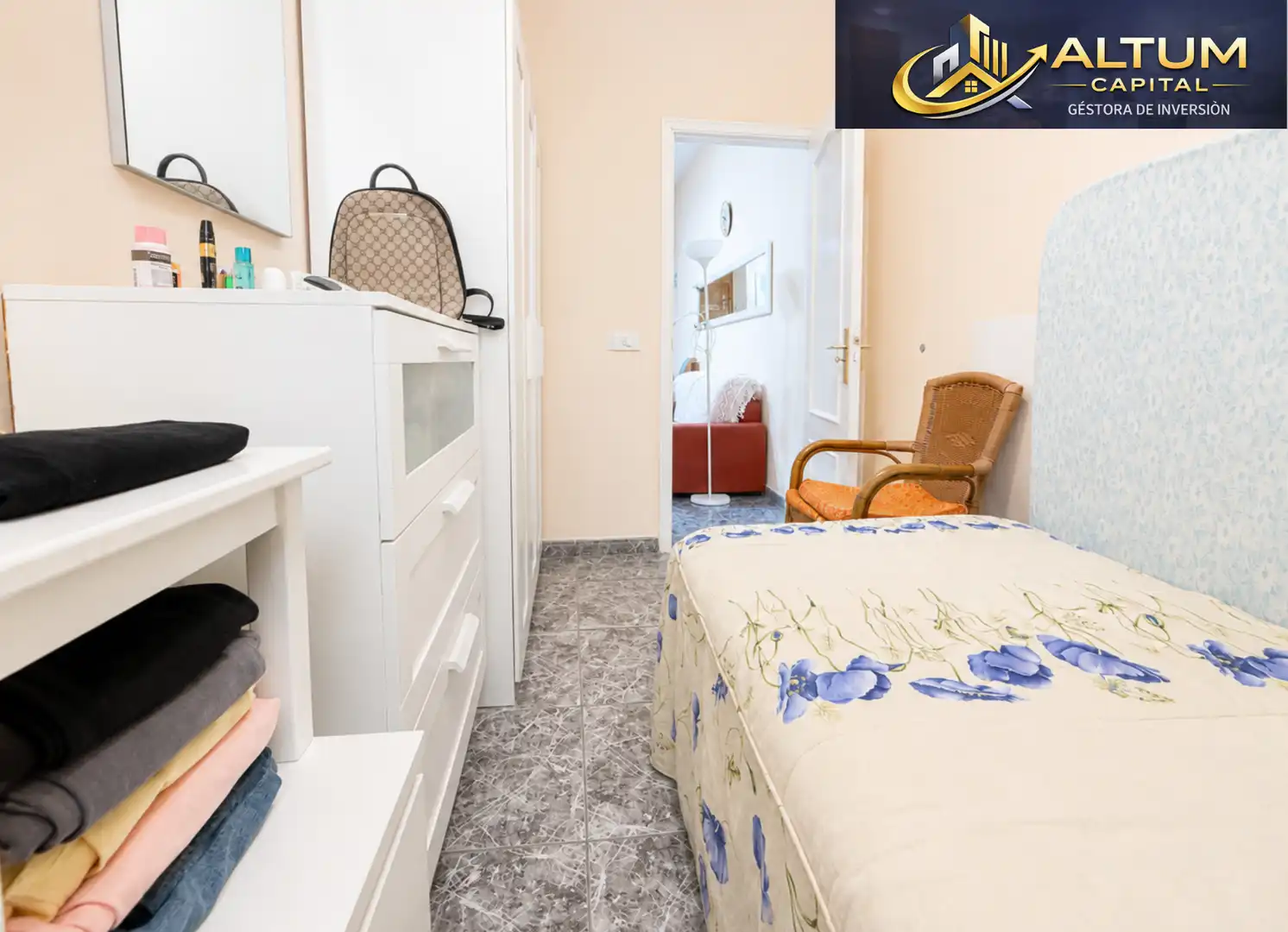 Bedroom of Flat for sale in Arona  with Furnished, Washing machine and Microwave