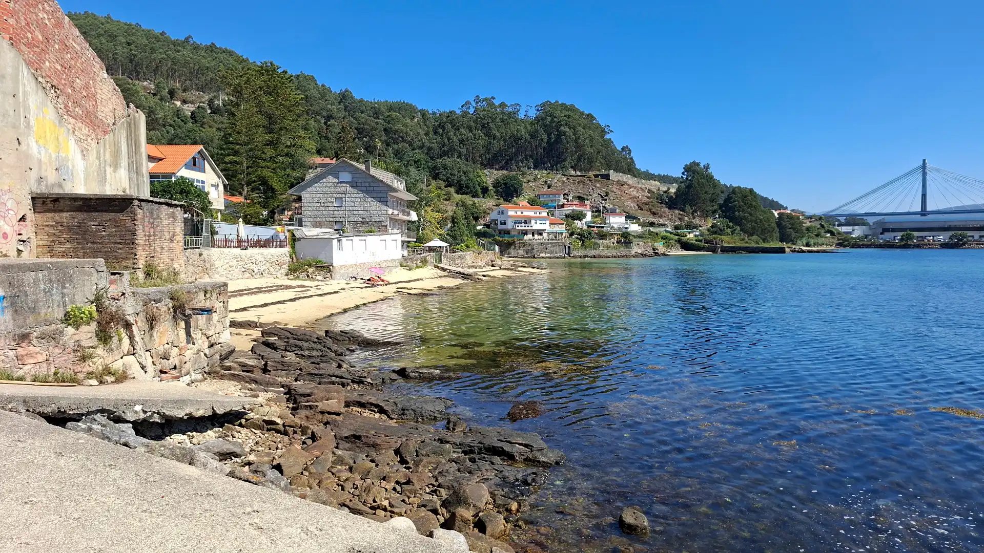 Vista exterior de Casa adosada en venta en Moaña, Pontevedra